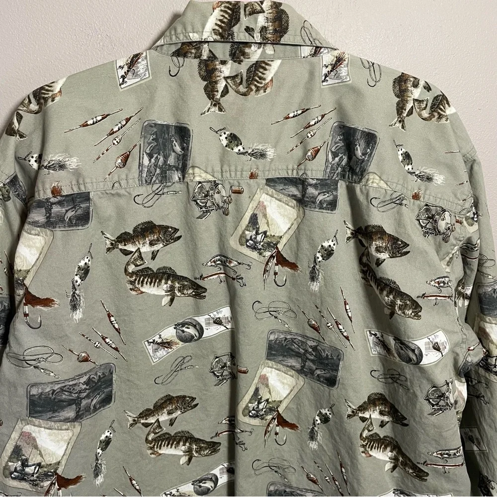 Cobra Creek Men’s button down fish lure fisherman’s shirt